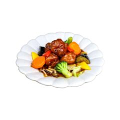 鶏肉と野菜の黒酢あんかけ定食 ￥1,490